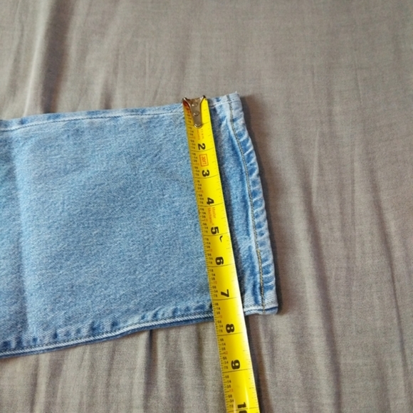 Levi's Wedgie Straight Leg Crop Jeans Tango Blue 90s Mom Denim Pants High Rise - Picture 7 of 15